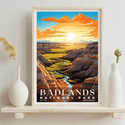 Badlands National Park Poster, Travel Art, Office Poster, Home Decor | S7 - image6